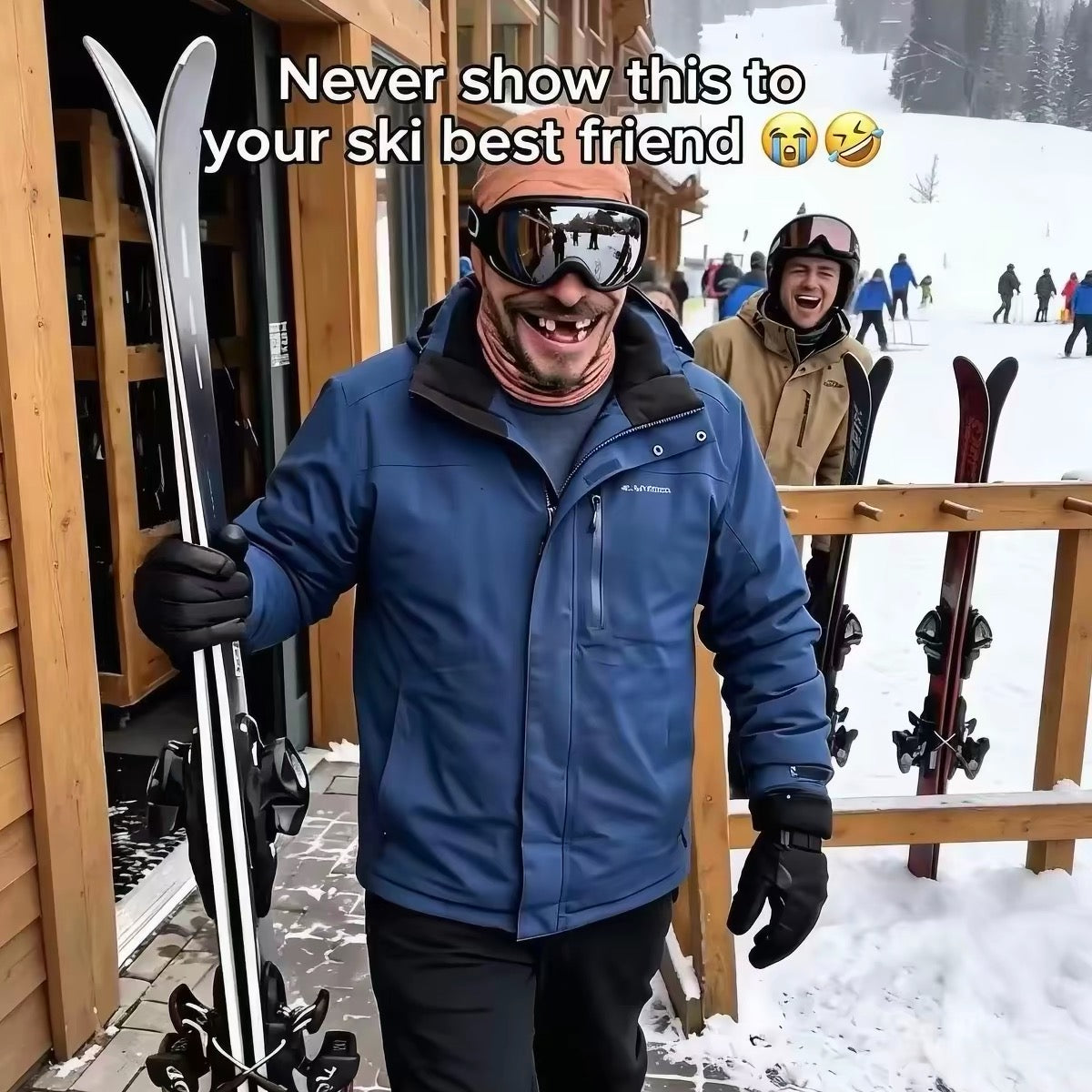 Funny Old Man Face Mask Ski Goggles Hood Balaclava - Windproof Winter Ski Mask