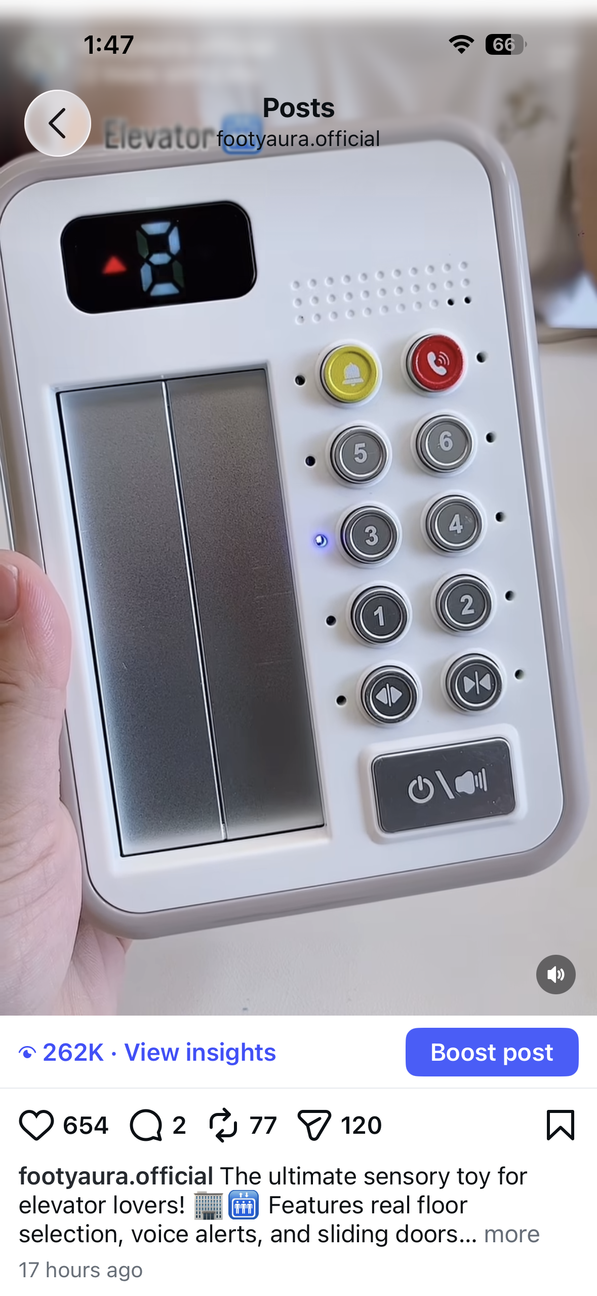 Kids Elevator Buttons Toy with Light & Sound – Educational Simulation Toy