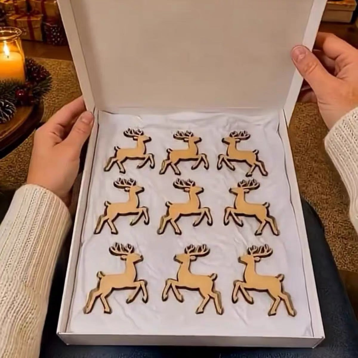 Glowing Reindeer Christmas Wall Lights – Festive Holiday Deer Decoration