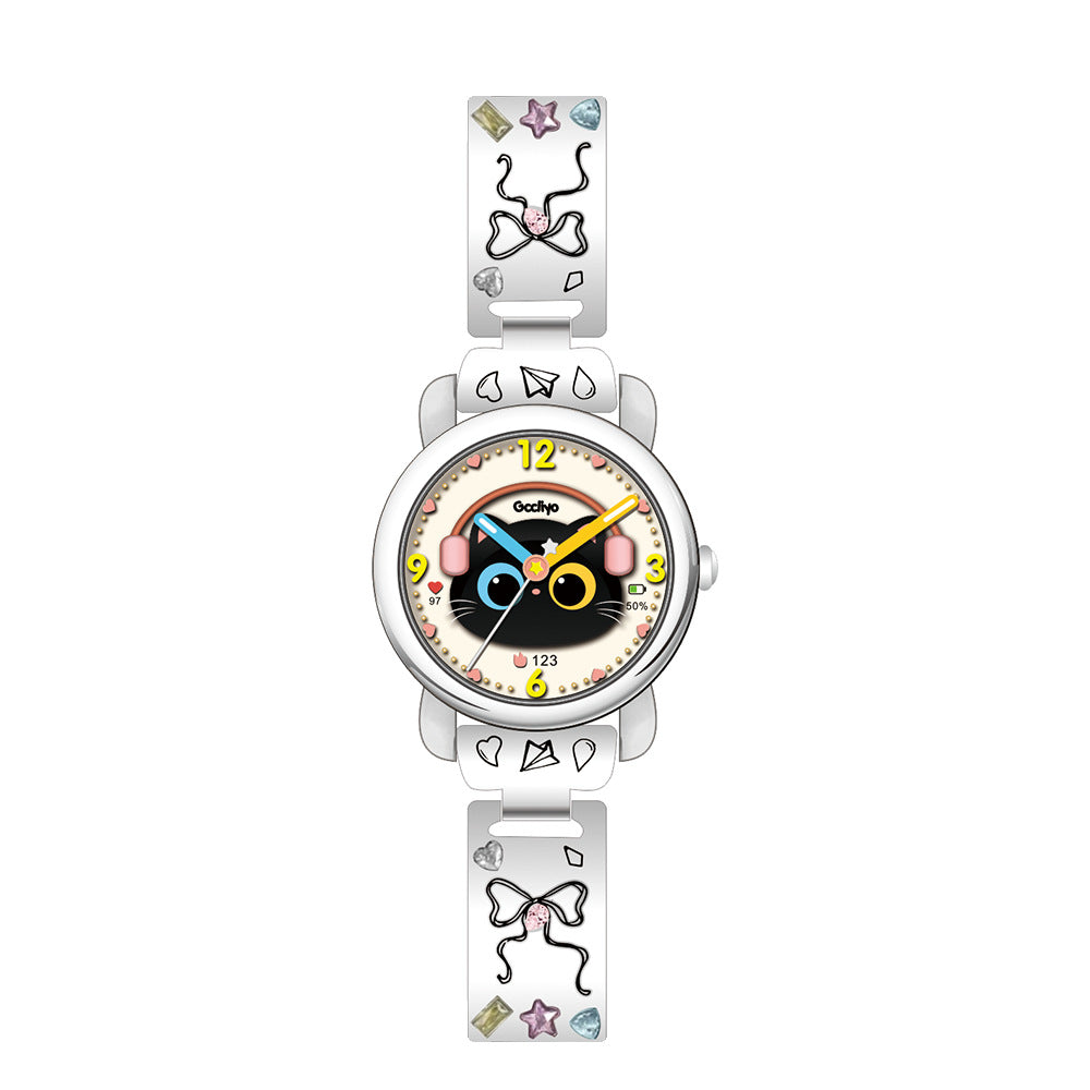 Meow™ Cute Earphone Cat Watch – Adorable Cartoon Quartz Wristwatch