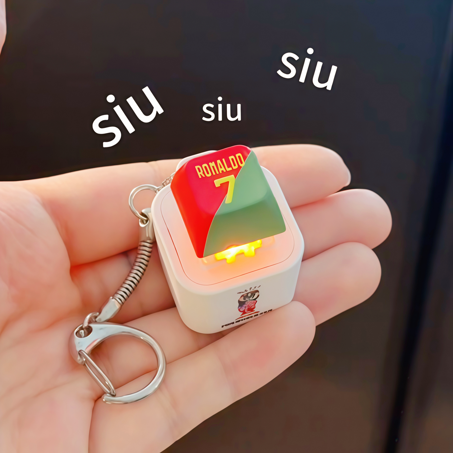 Funny Sound Button Keychain – Portable Prank & Stress Relief Clicker for Keys, Bags & Backpacks