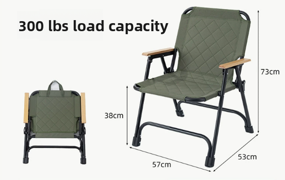 Portable Quilted Folding Chair – Comfortable Outdoor Camping & Travel Seat