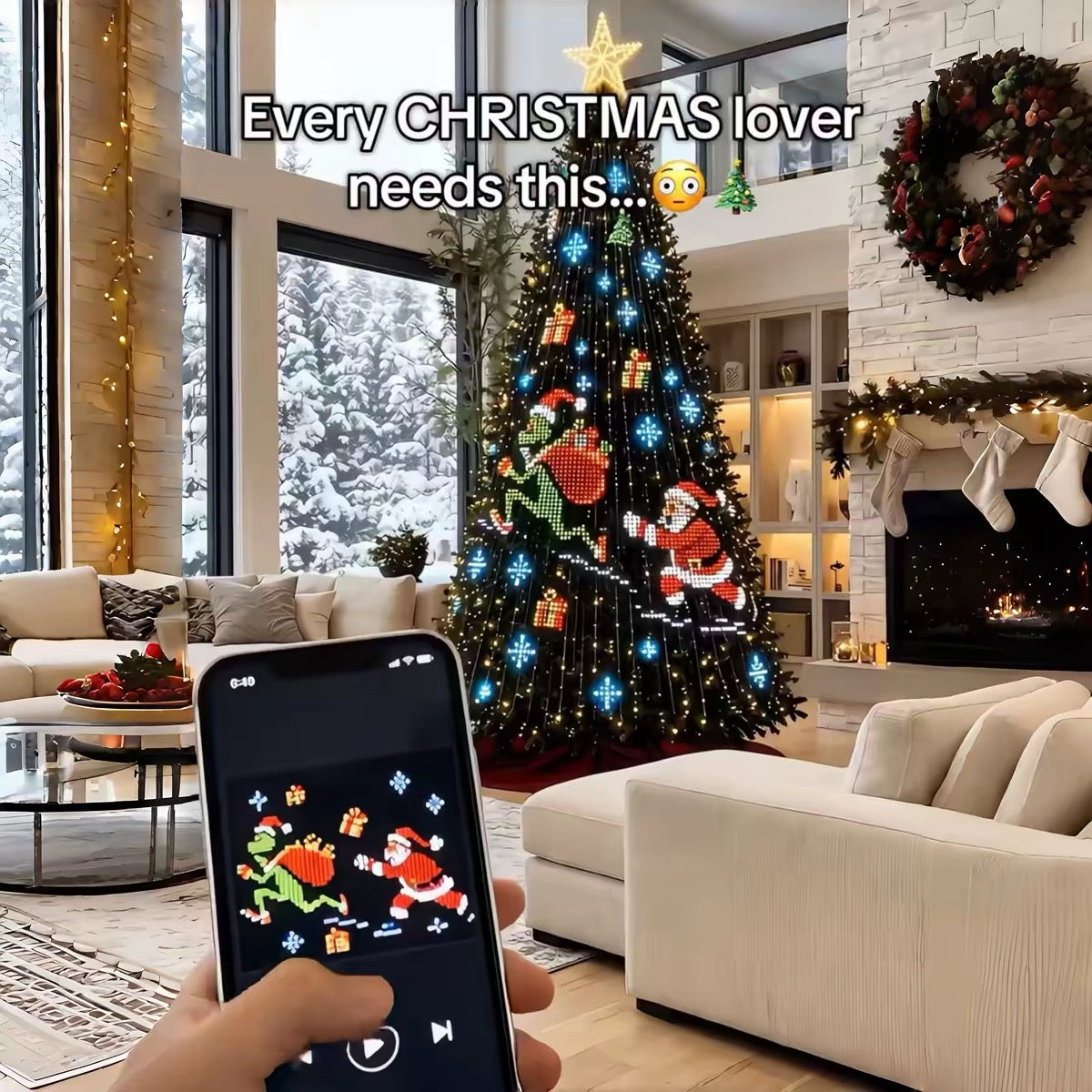 Smart Christmas Tree Projection Lights – App-Controlled Holiday Tree Decoration