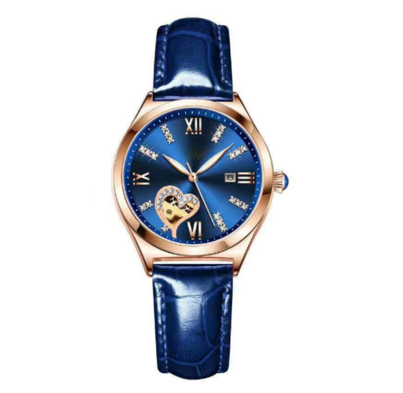 Luminous Calendar Women’s Watch – Elegant Quartz Stainless Steel Wristwatch for Women