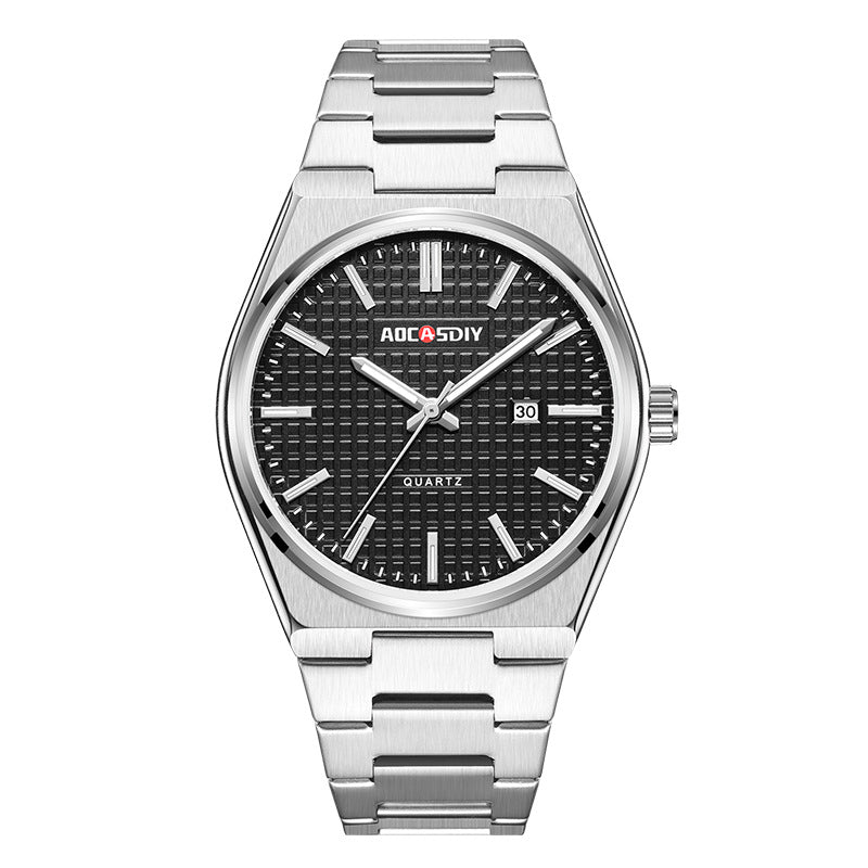 Fashion Steel Quartz Watch – Elegant Stainless Steel Analog Wristwatch for Men & Women