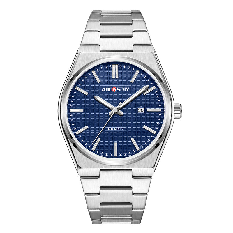 Fashion Steel Quartz Watch – Elegant Stainless Steel Analog Wristwatch for Men & Women
