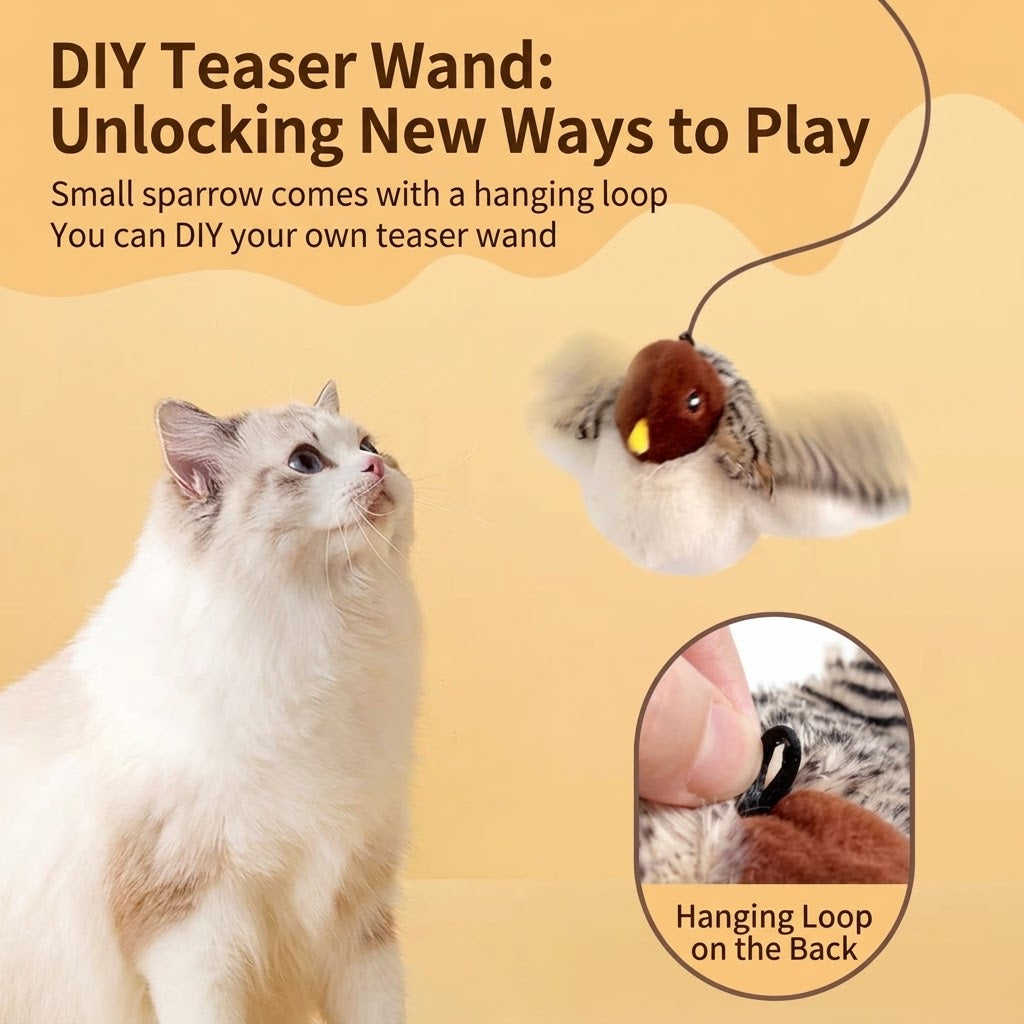 Interactive Sparrow Cat Toy – Fun Chase & Play Toy for Cats
