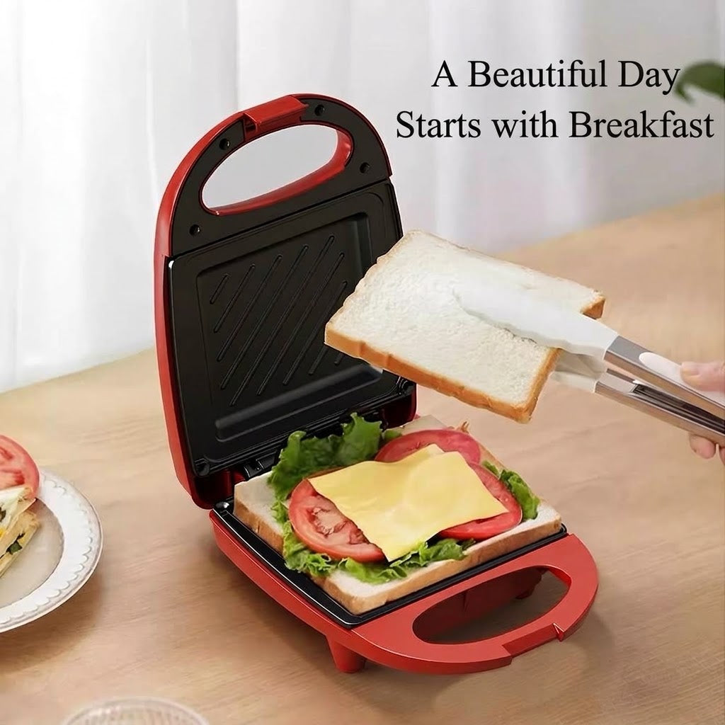 Mini Sandwich & Breakfast Maker – Non-Stick Toast Press