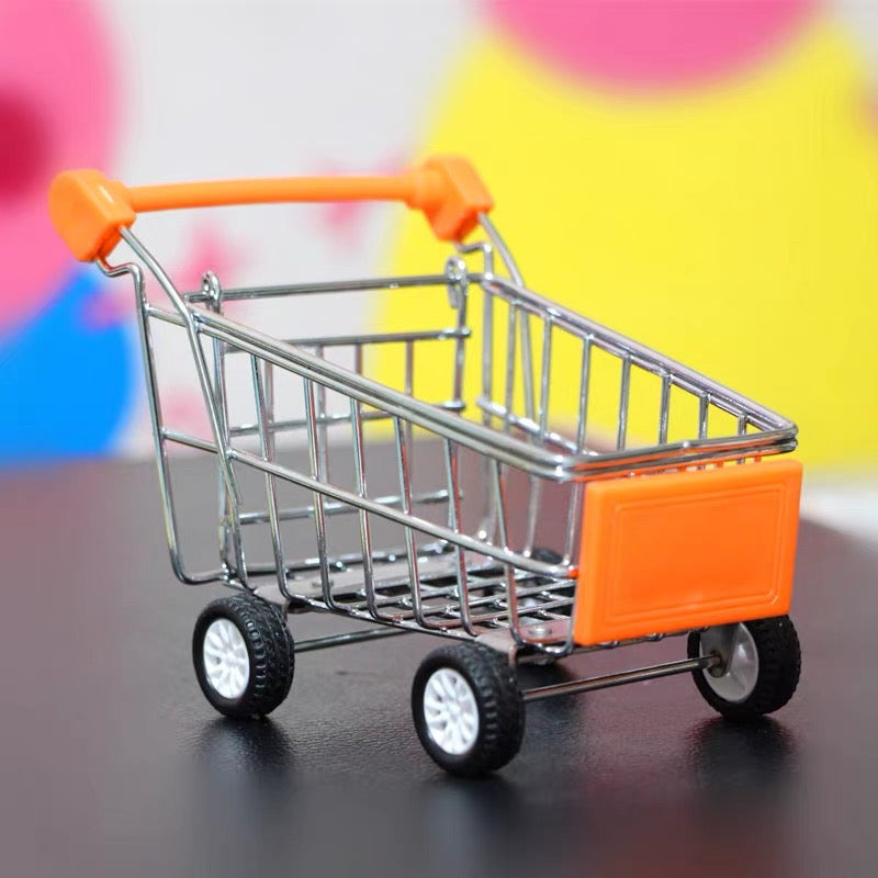 Parrot Intelligence Training Toy Set – Mini Supermarket Shopping Cart with Trick Ball