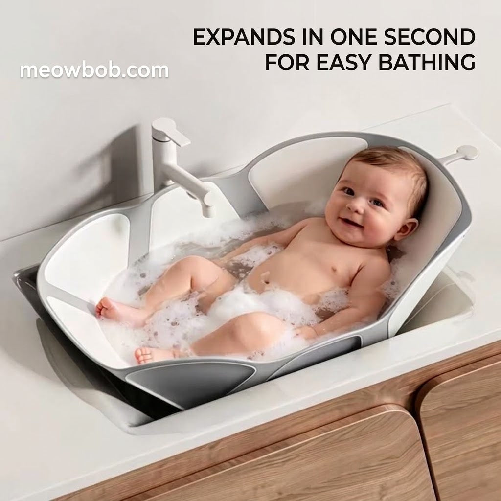 Every Mom's Must-Have: 1-Second Foldable Baby Bath Sink Cushion