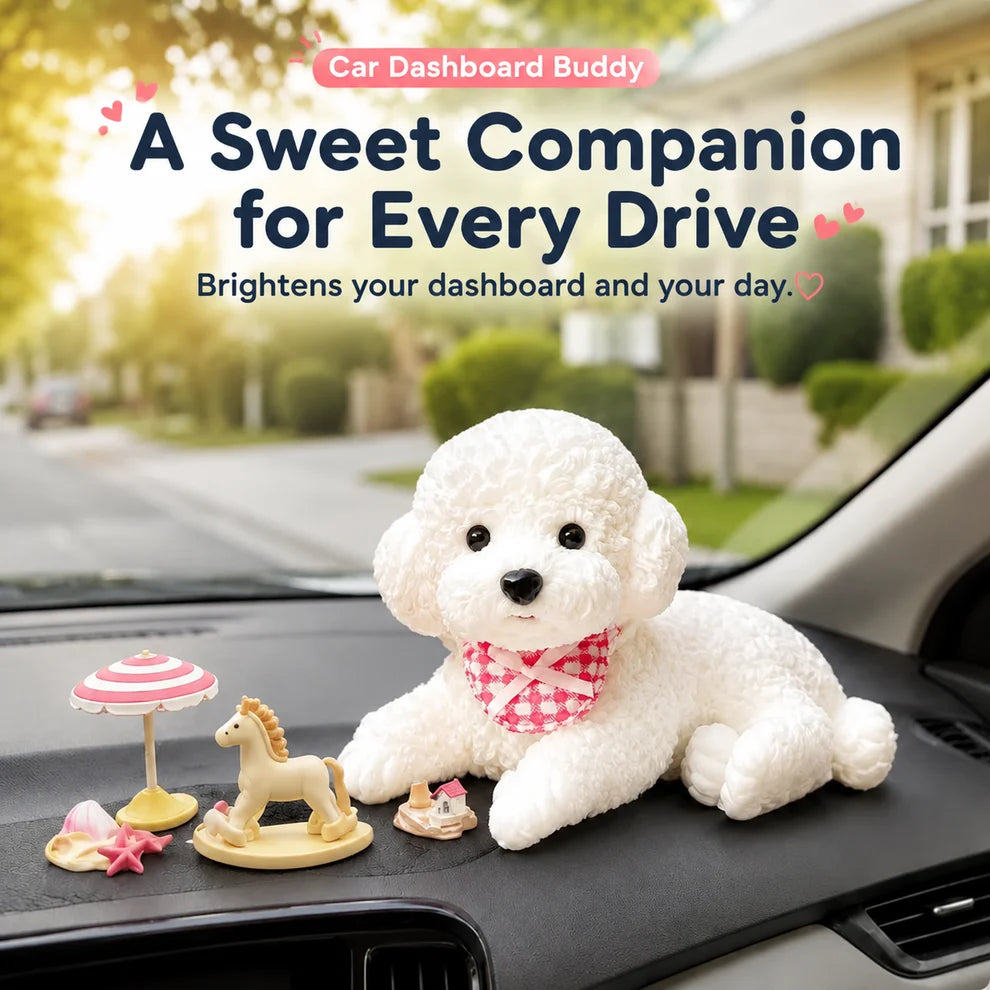 Cute Moving Dog Car Dashboard Ornament – Interactive Shaking Puppy Companion