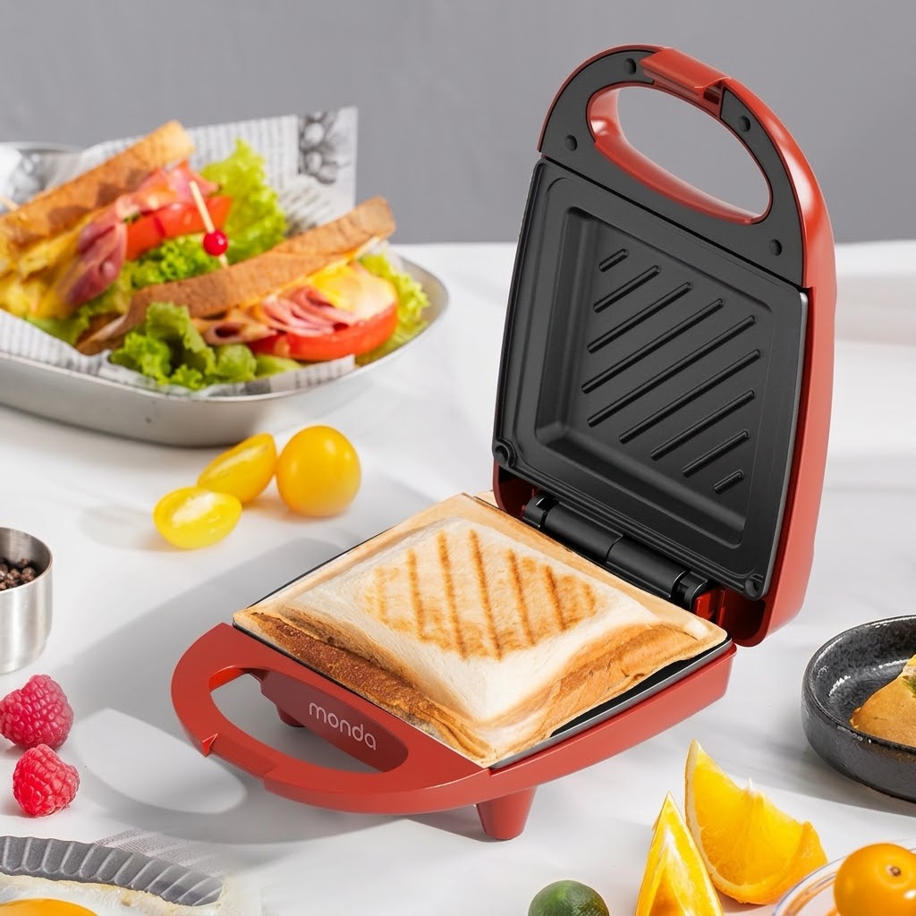 Mini Sandwich & Breakfast Maker – Non-Stick Toast Press