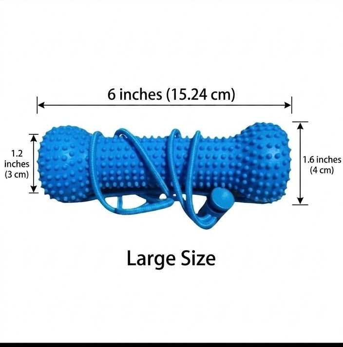 Duo-Action Pet Dental Chew Toy: 2 Modes of Play for Cleaning & Entertaining (Large Size)