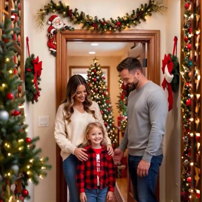 Santa Claus Christmas Door Hanging Decoration – No Floor Space Needed