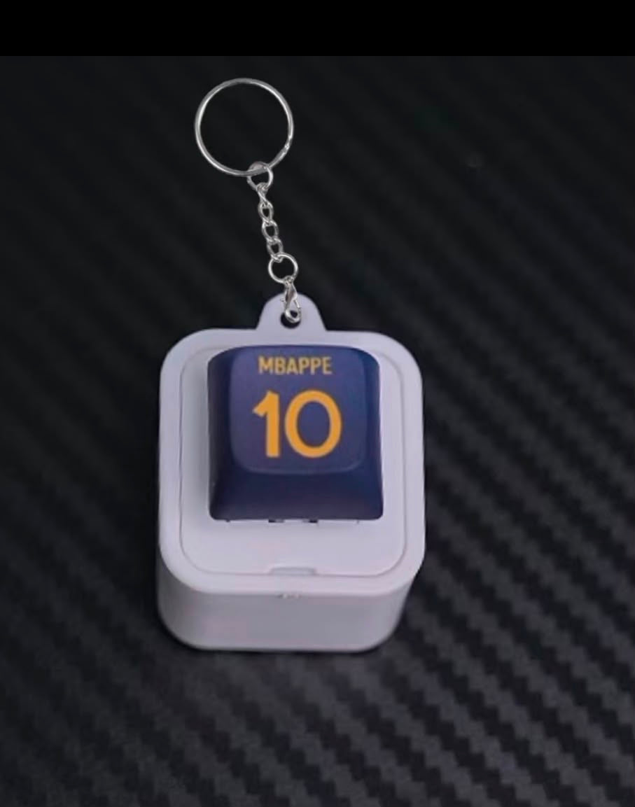 Premium Mbappe Football Legend Mechanical Keyboard Keycap & Keychain Fidget Button
