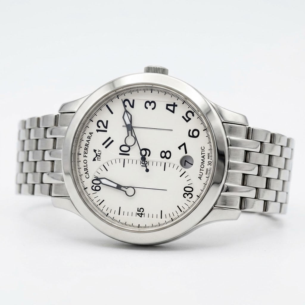 Carlo Ferrara Automatic Silver Stainless Steel Luxury Watch