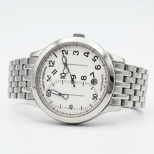 Carlo Ferrara Automatic Silver Stainless Steel Luxury Watch