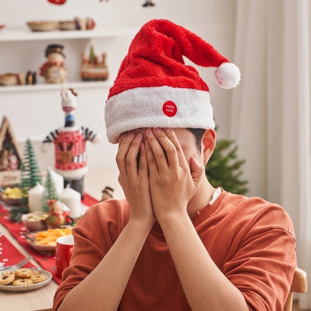 Happy Merry Christmas Electric Santa Hat | Moving & Musical Holiday Cap
