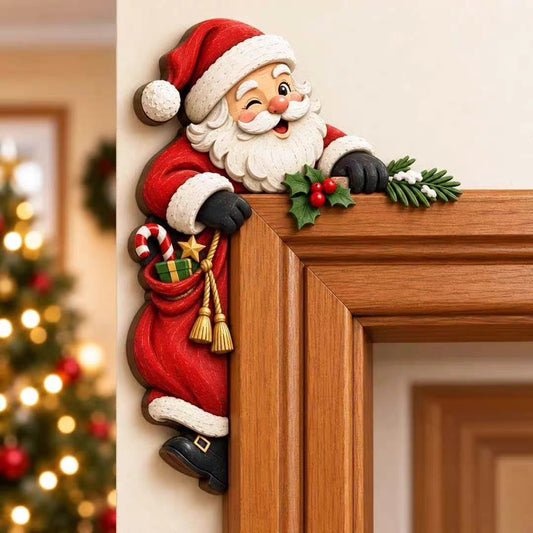 Santa Claus Christmas Door Hanging Decoration – No Floor Space Needed