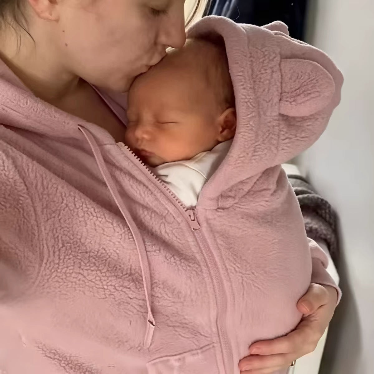 Mom & Baby Cozy Zip-Up Hoodie – SnuggleFit Family Hoodie