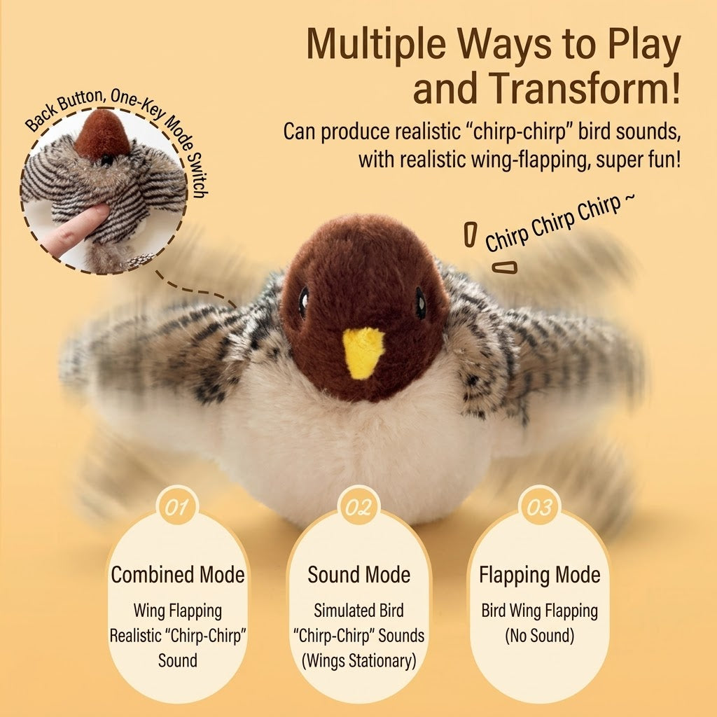 Interactive Sparrow Cat Toy – Fun Chase & Play Toy for Cats
