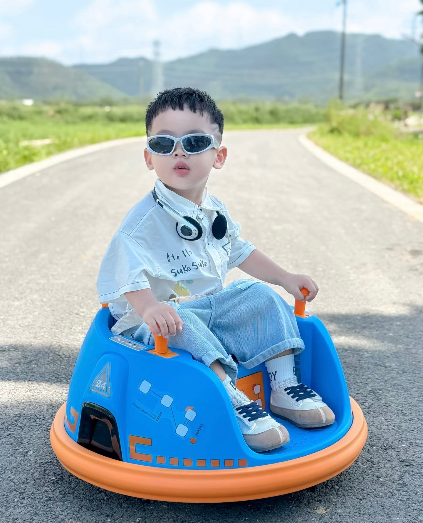 Electric Ride-On Bumper Car for Kids & Toddlers with 360-Degree Spin