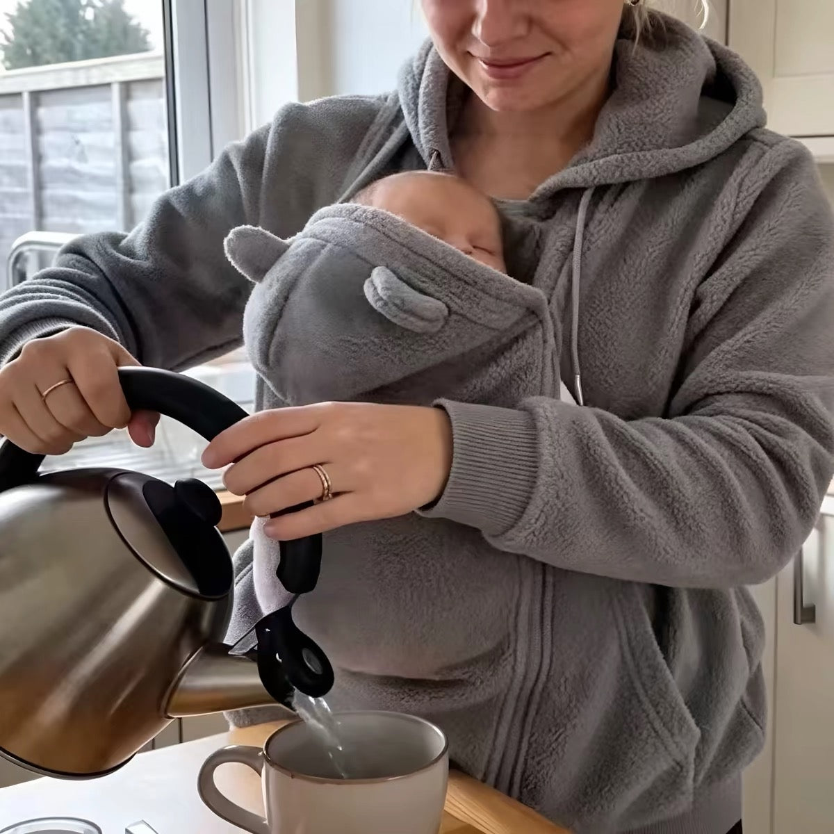 Mom & Baby Cozy Zip-Up Hoodie – SnuggleFit Family Hoodie