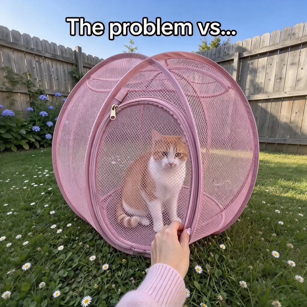 Foldable Mesh Cat Play Tent – Breathable Pet Enclosure