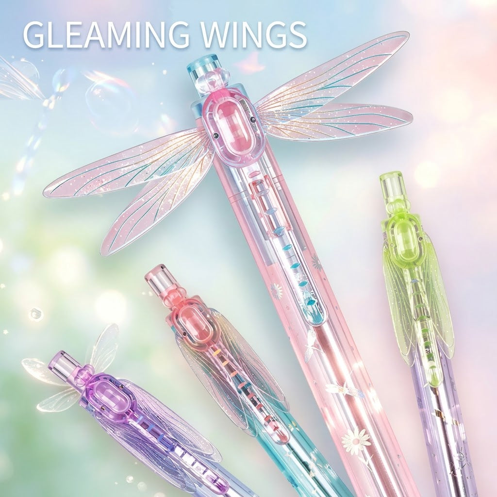 Gleaming Wings Dragonfly Pen – Aesthetic Kawaii Stationery