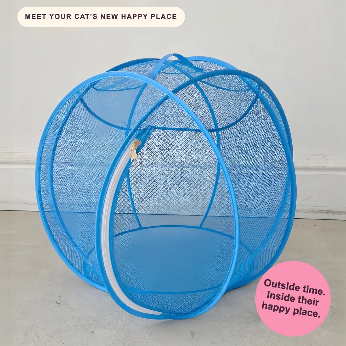 Foldable Mesh Cat Play Tent – Breathable Pet Enclosure