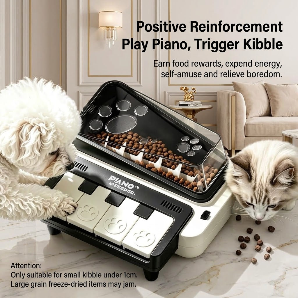 Interactive Piano Pet Feeder & Sound Puzzle Toy for Cats & Dogs