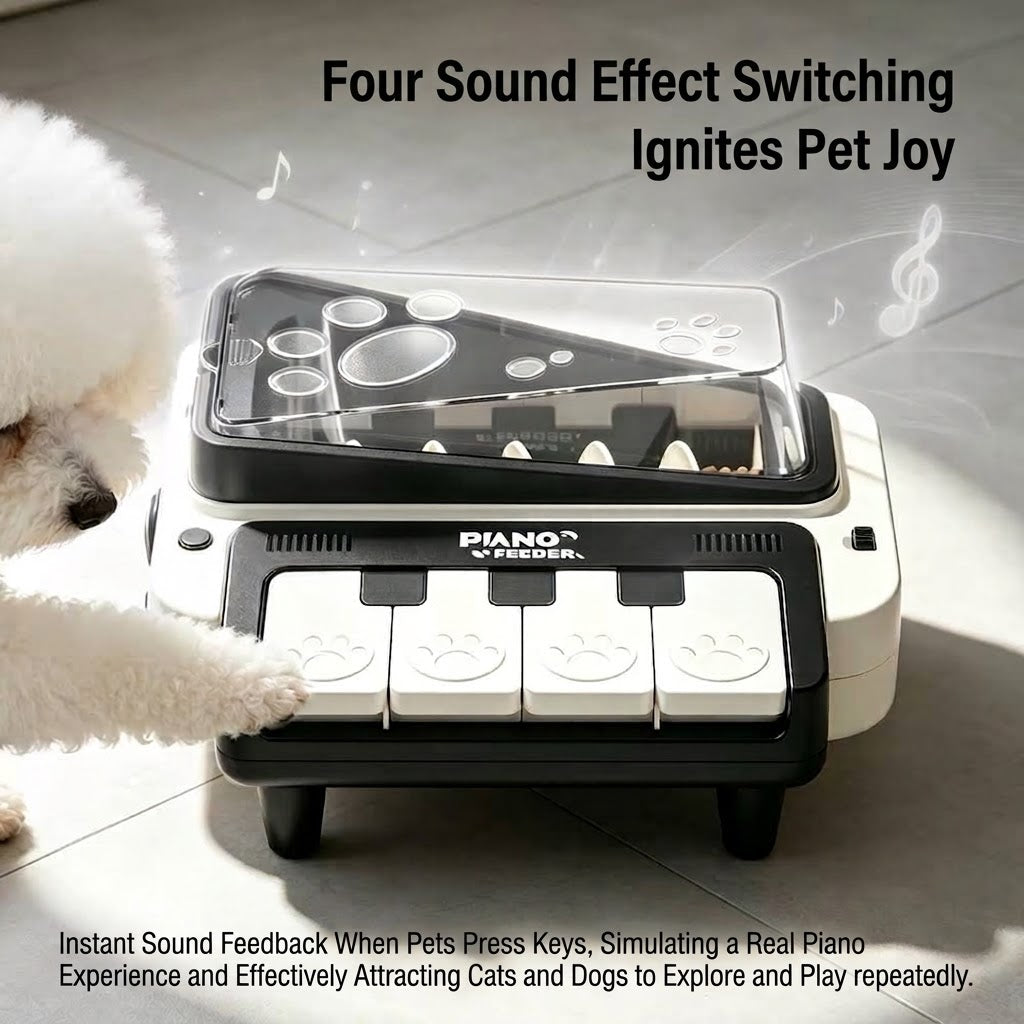 Interactive Piano Pet Feeder & Sound Puzzle Toy for Cats & Dogs