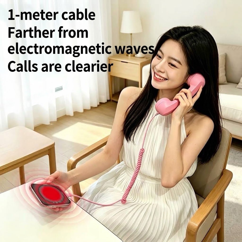 Retro Telephone Handset for Smartphones – USB-C Call Receiver