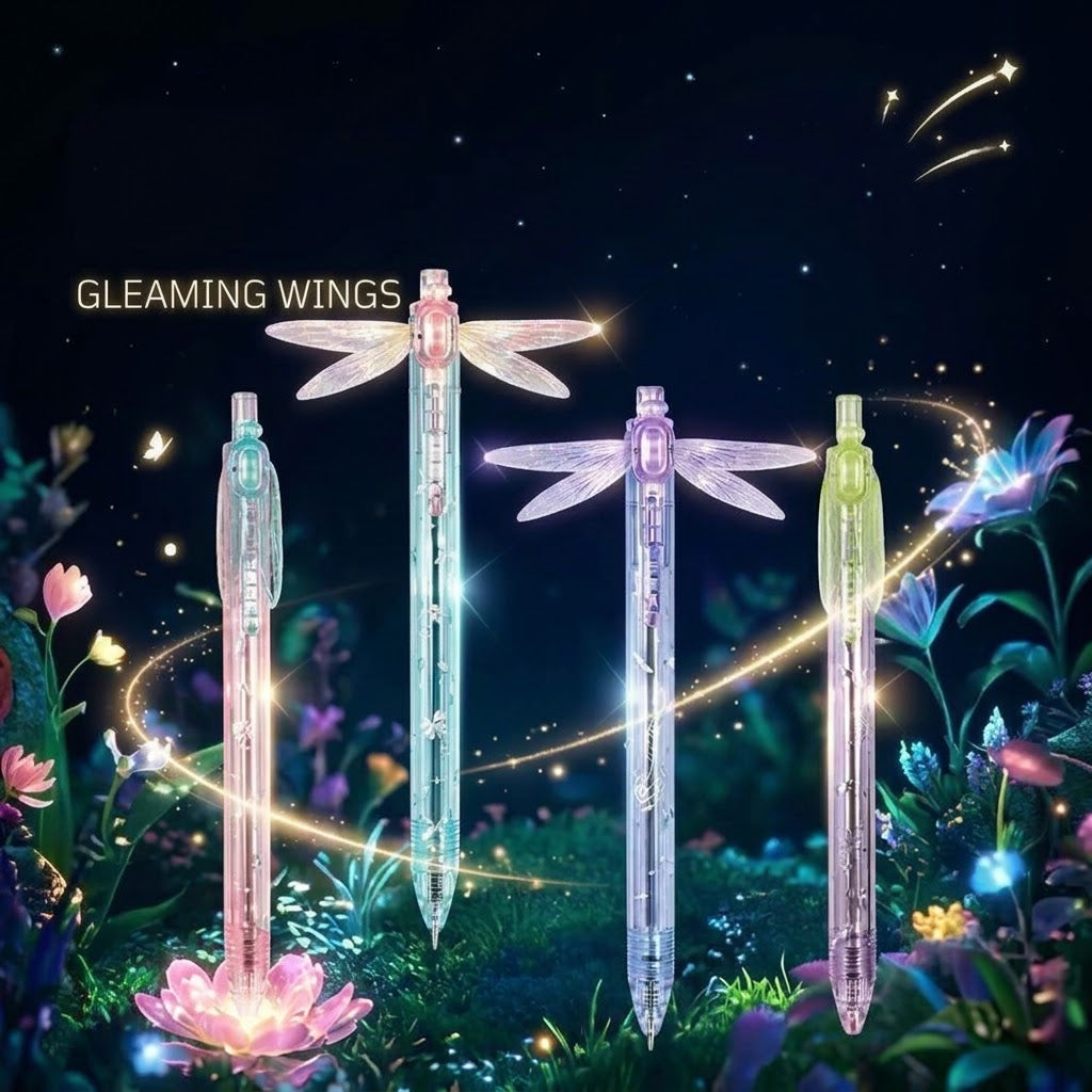 Gleaming Wings Dragonfly Pen – Aesthetic Kawaii Stationery