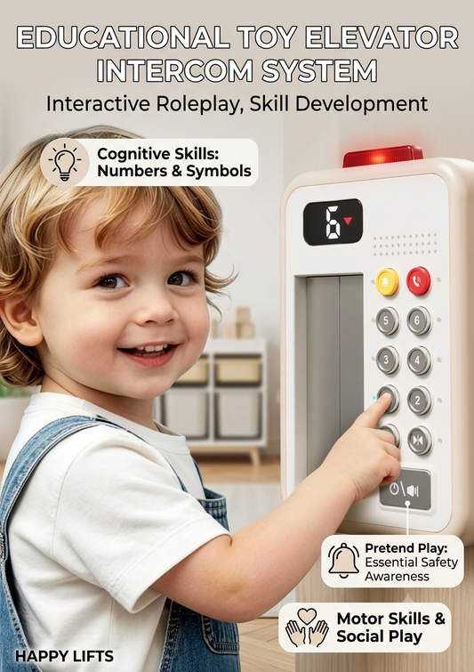 Kids Elevator Buttons Toy with Light & Sound – Educational Simulation Toy