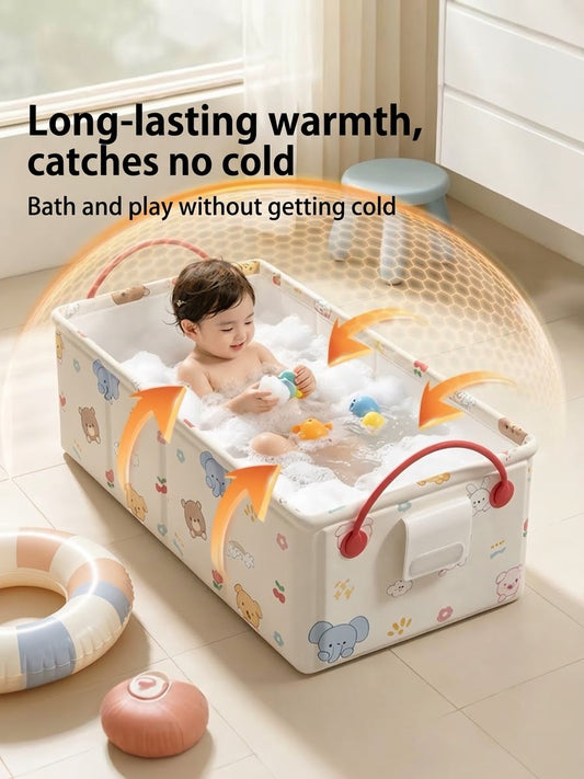 Foldable Waterproof Baby Bath Tub – Portable Splash & Play Tub