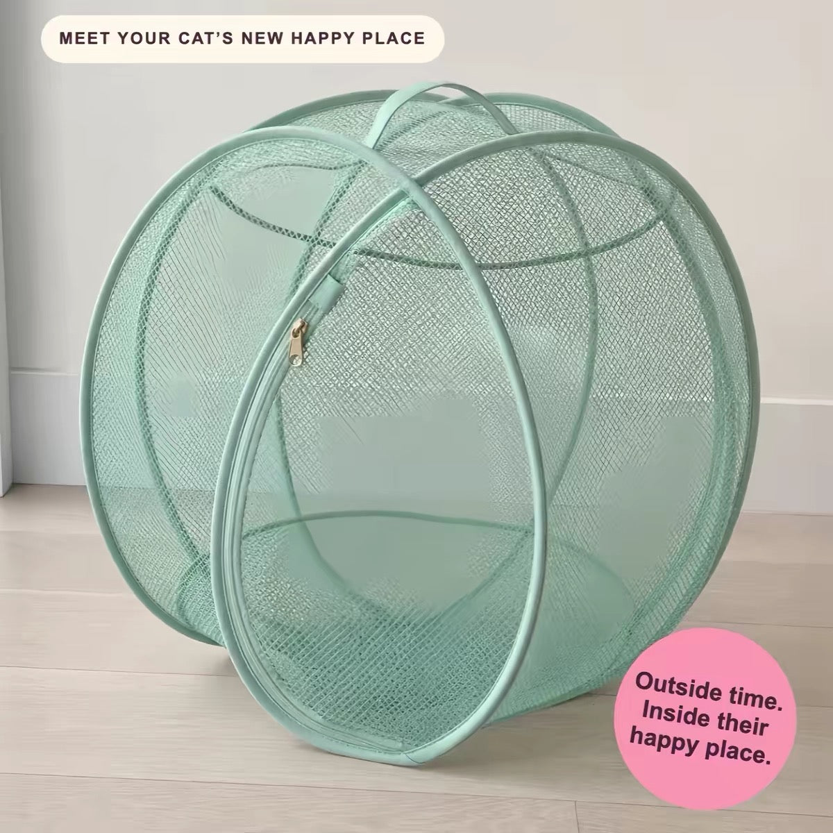 Foldable Mesh Cat Play Tent – Breathable Pet Enclosure