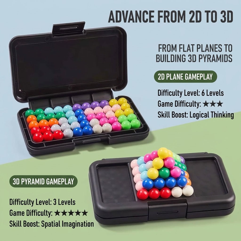 Smart Bead Timer Puzzle Box – 500 IQ Challenges (2D & 3D Brain Teaser Game)