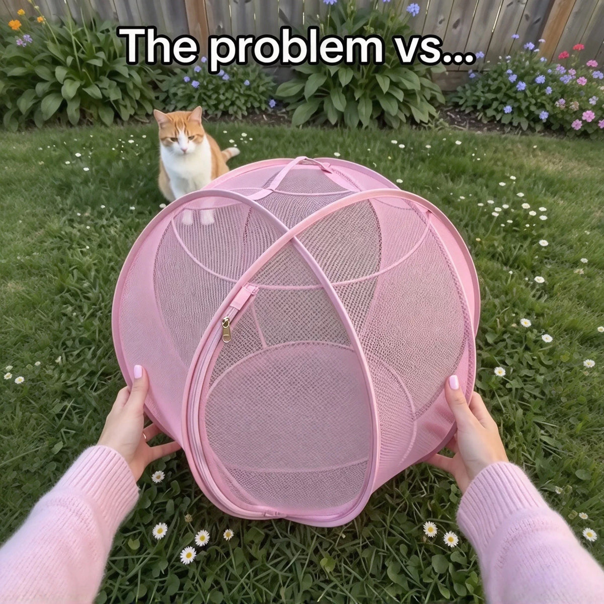 Foldable Mesh Cat Play Tent – Breathable Pet Enclosure