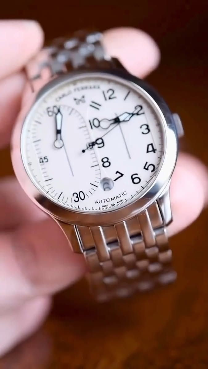 Carlo Ferrara Automatic Silver Stainless Steel Luxury Watch