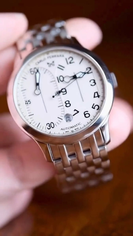Carlo Ferrara Automatic Silver Stainless Steel Luxury Watch