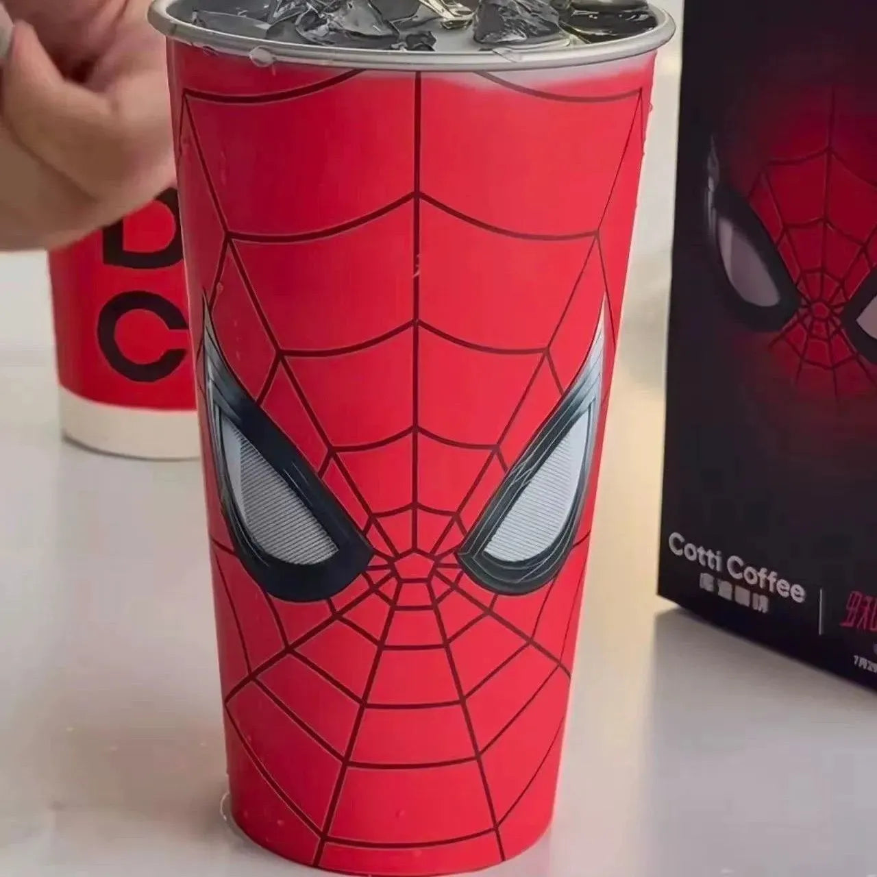 Spider-Man Color Changing Cold Cup – Magic Web Pattern Stainless Steel Tumbler with Straw & Lid
