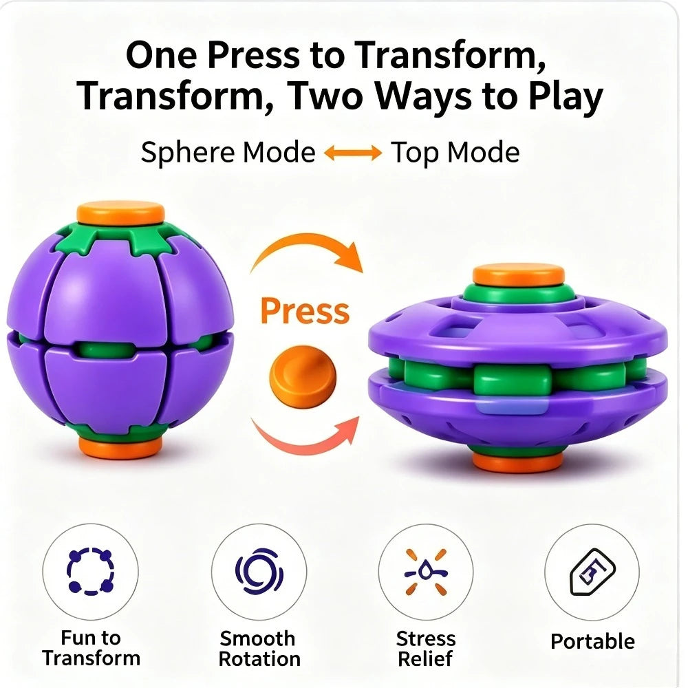 Morphing Spin Ball™ | 3D Transforming Fidget Spinner Stress Relief Toy