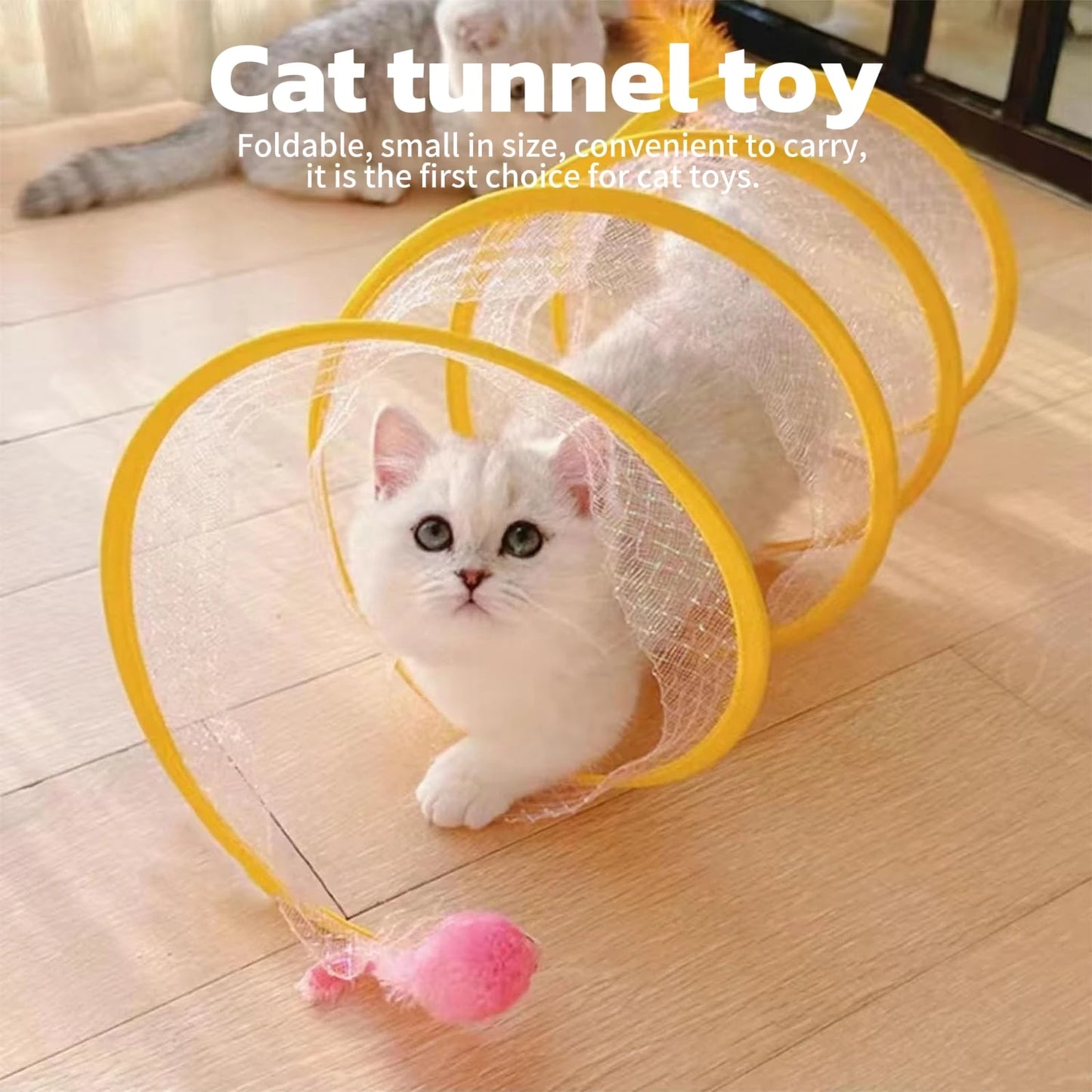 Meow Fold & Play™ – Collapsible Cat Tunnel Toy for Endless Fun