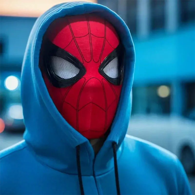 Spider-Man Electronic Moving Eyes Mask – Remote Control LED Cosplay Mask for Kids & Adults