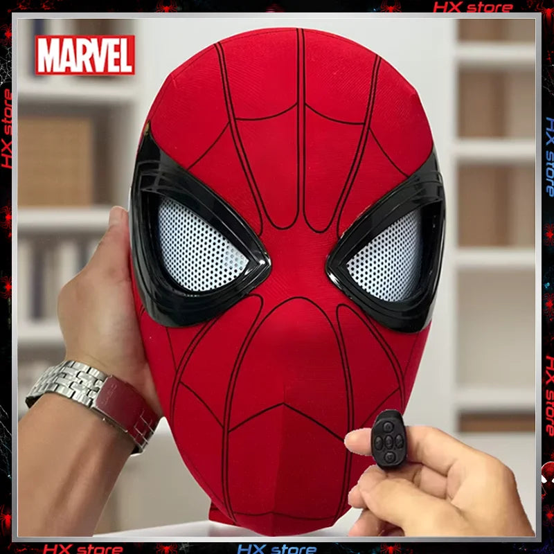 Spider-Man Electronic Moving Eyes Mask – Remote Control LED Cosplay Mask for Kids & Adults