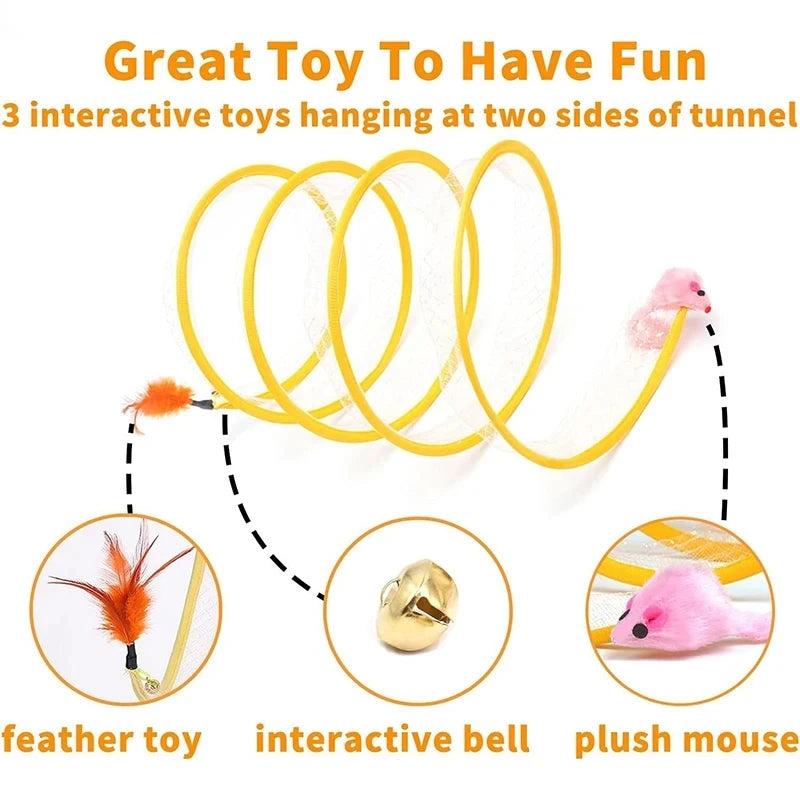 Meow Fold & Play™ – Collapsible Cat Tunnel Toy for Endless Fun