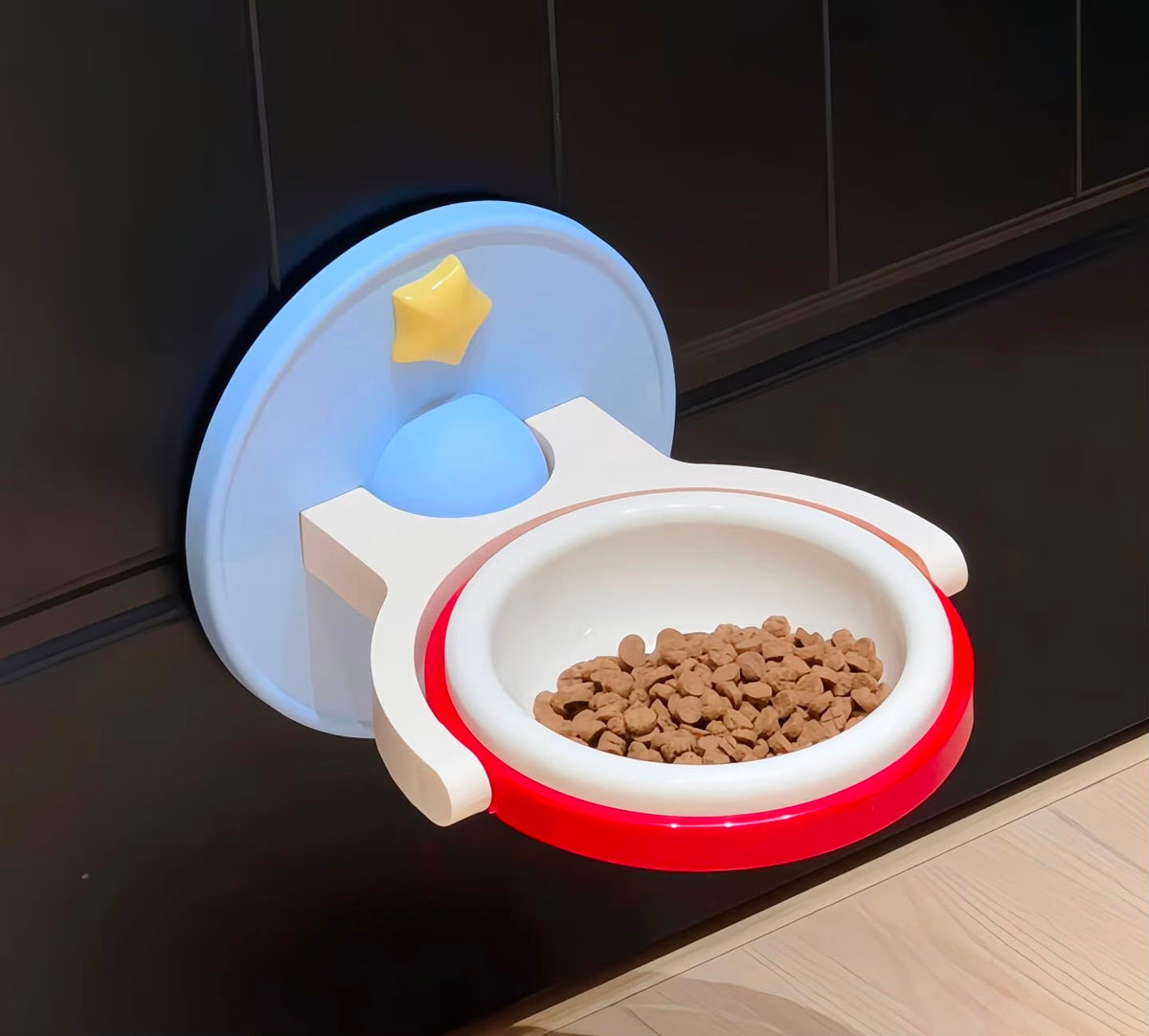 Meow Elevated Ceramic Cat Bowl – Wall-Mounted Pet Food & Water Bowl