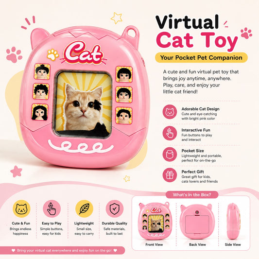 Kawaii Cat LCD Drawing Pad – Interactive Electronic Doodling Toy & Digital Sketch Tablet for Kids & Cat Lovers