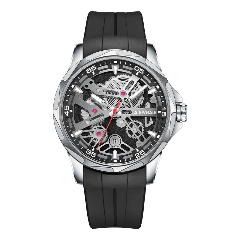 Hollow-Out Waterproof Mechanical Watch for Men – Luxury Automatic Style